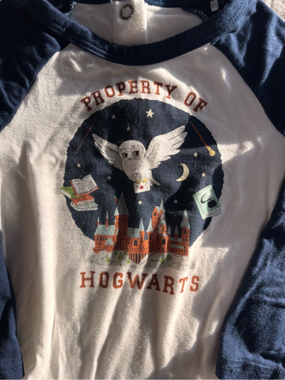 Little Sleepies Hogwarts Kids Raglan Onesie